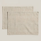 Pack 2 unidades mantel individual resinado Plumeti Blanco 100% algodón 45x35 cm