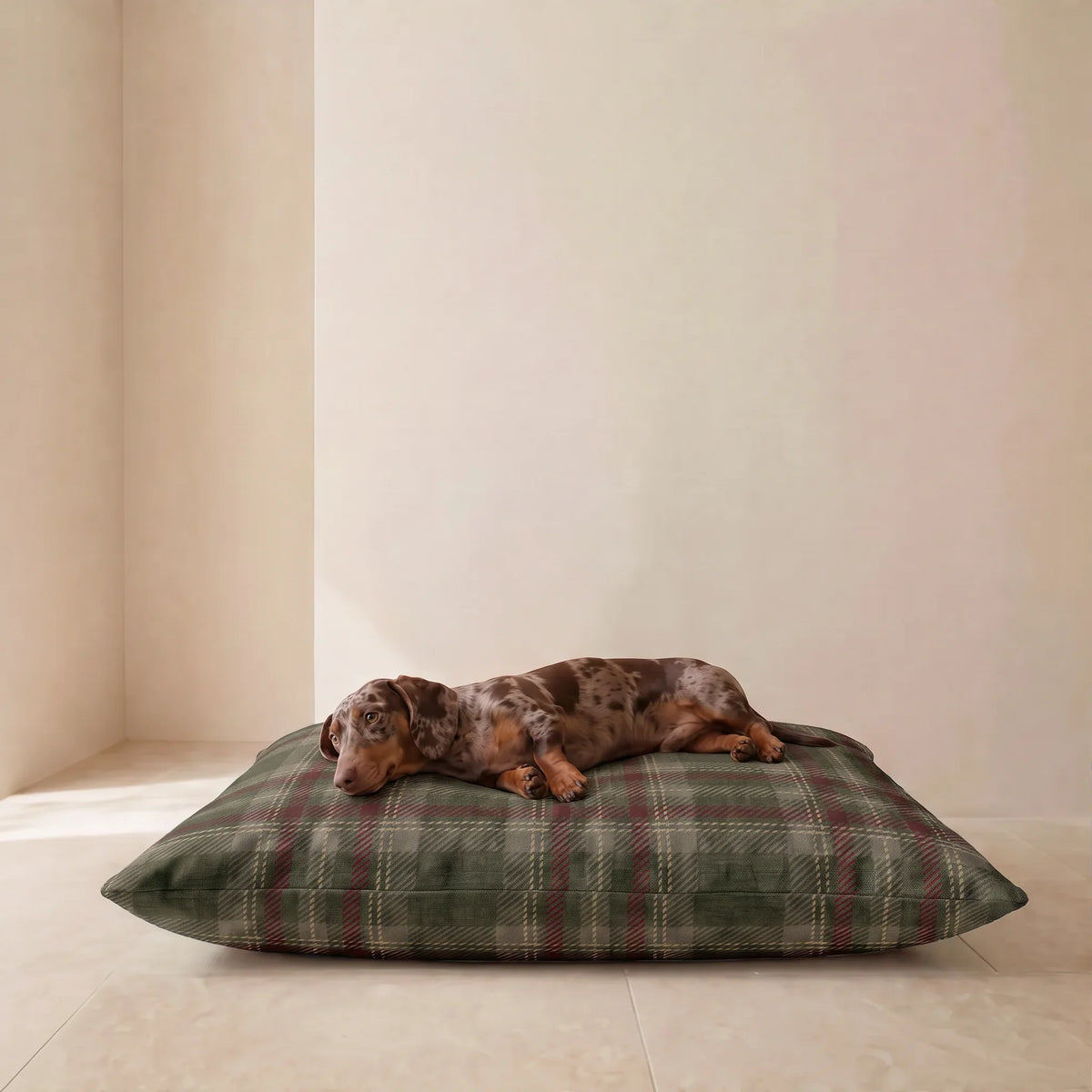 Cama para mascotas desenfundable antimanchas Roble