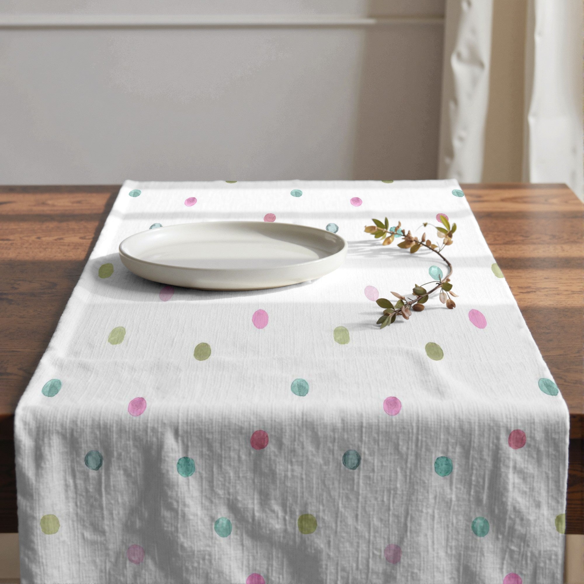 Camino de mesa 100% algodón Rayas Pinceladas Coord. 2 50x150 cm