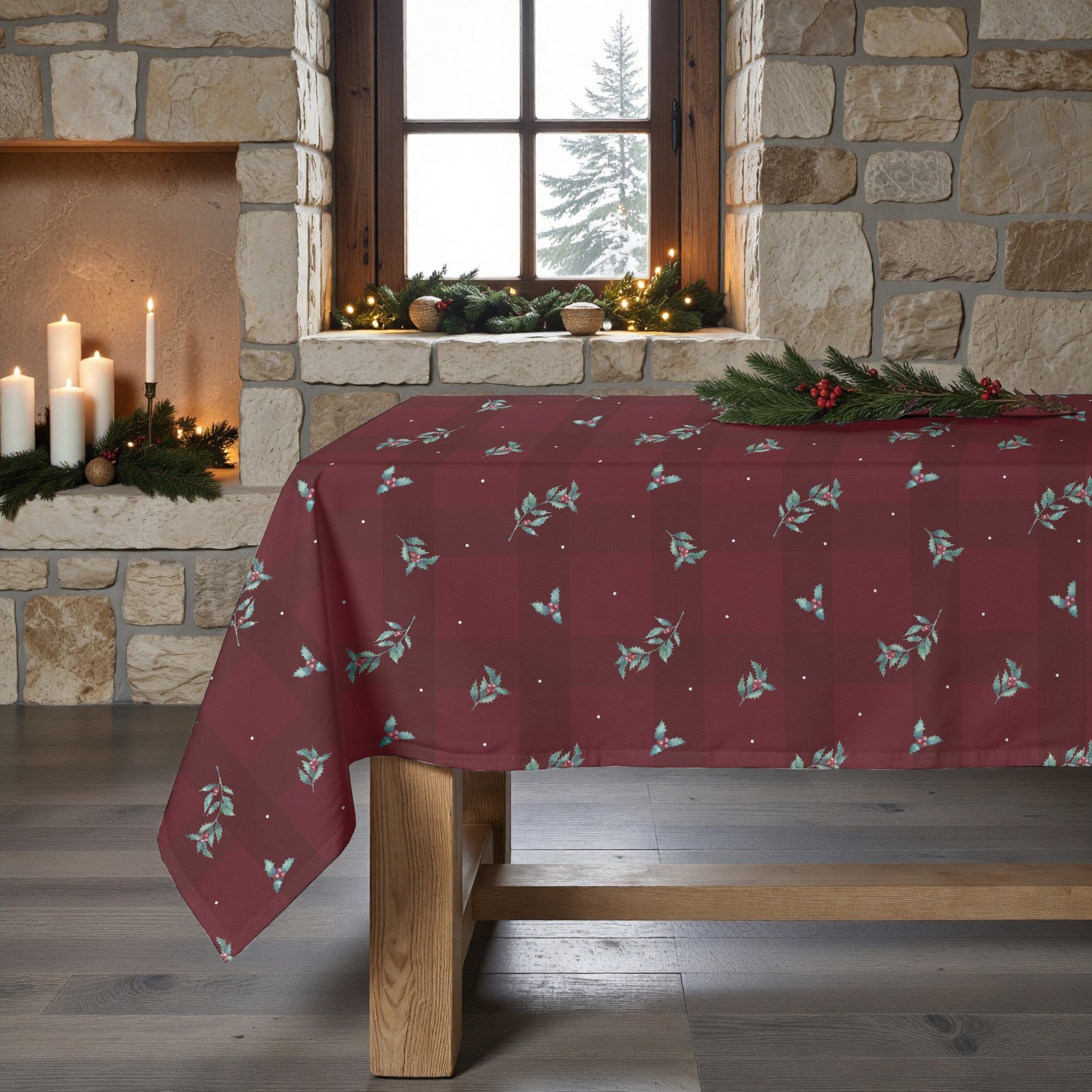 Mantel antimanchas Red Christmas 1