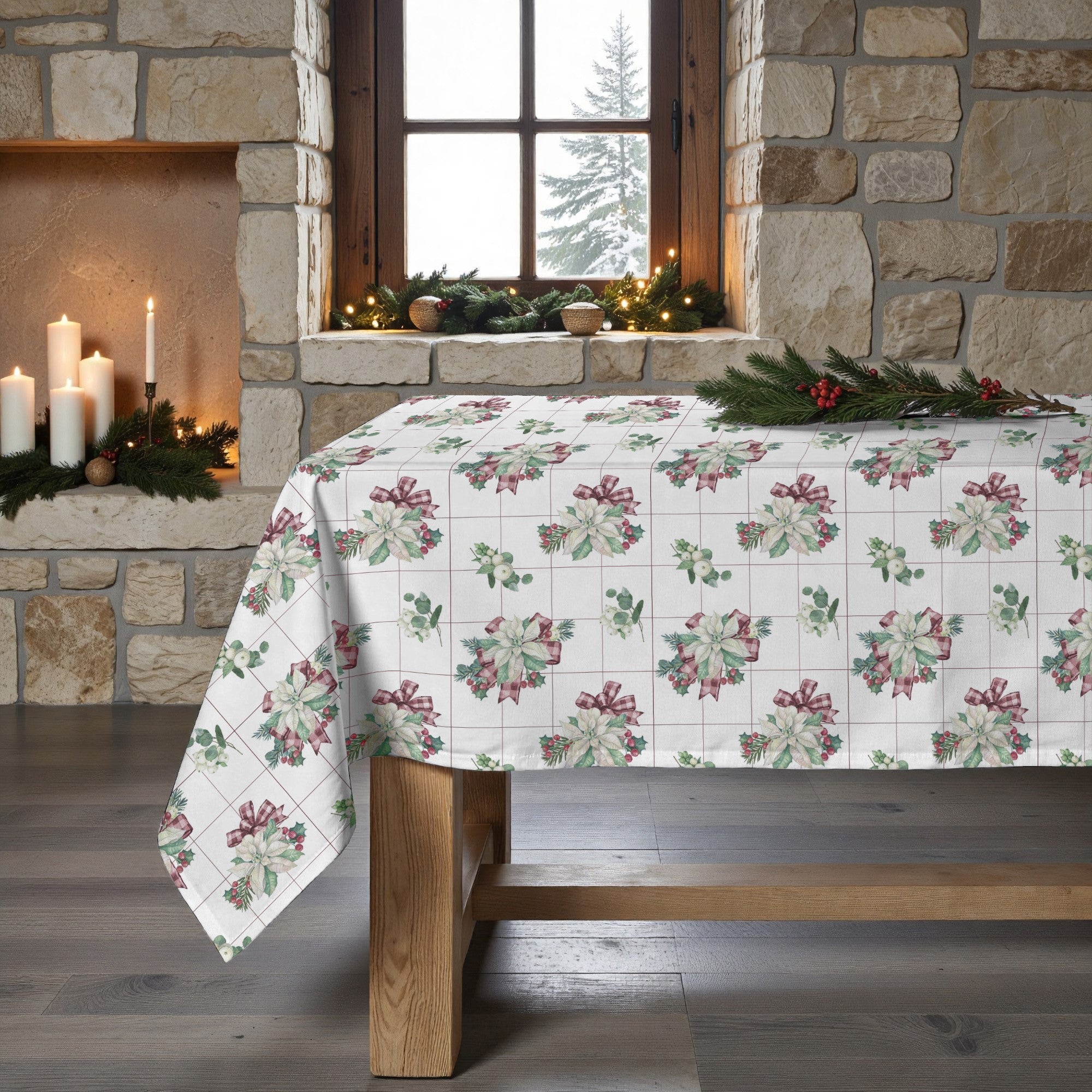 Mantel antimanchas Red Christmas 2