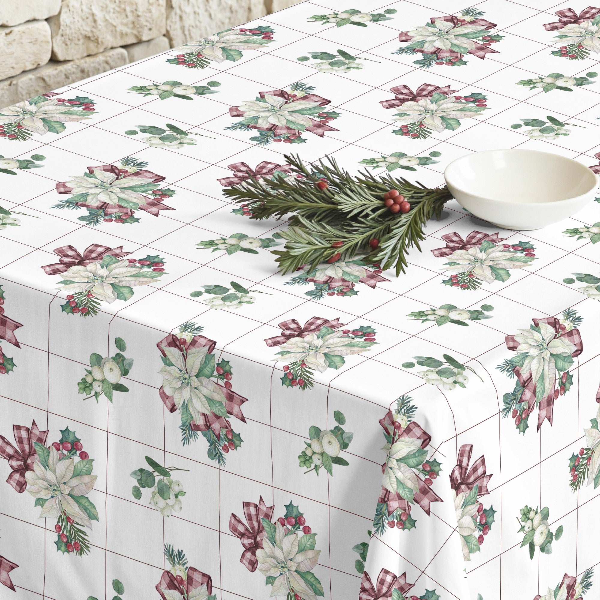 Mantel antimanchas Red Christmas 2