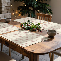 Mantel individual antimanchas pack 2 unidades Red Snowflake