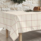 Mantel antimanchas Red windowpana 1225