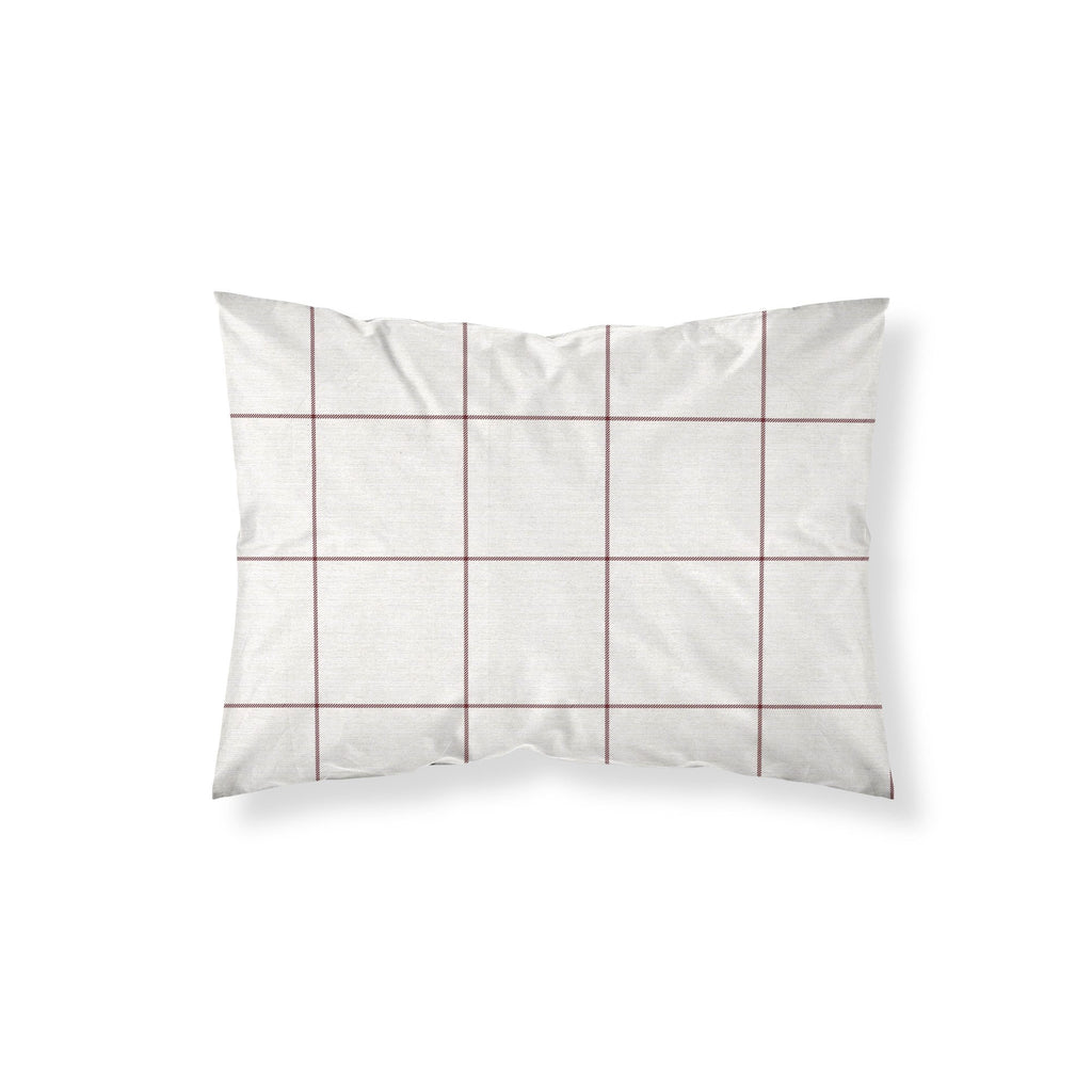 Funda de almohada Red Windowpana