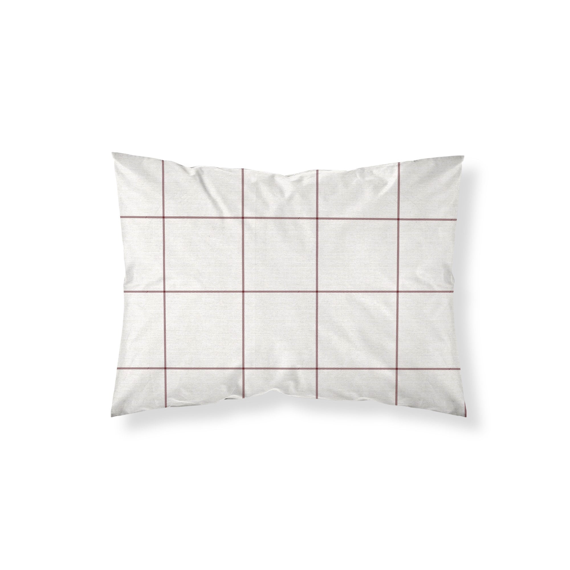 Funda de almohada Red Windowpana