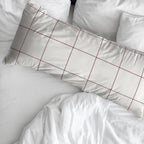 Funda de almohada Red Windowpana