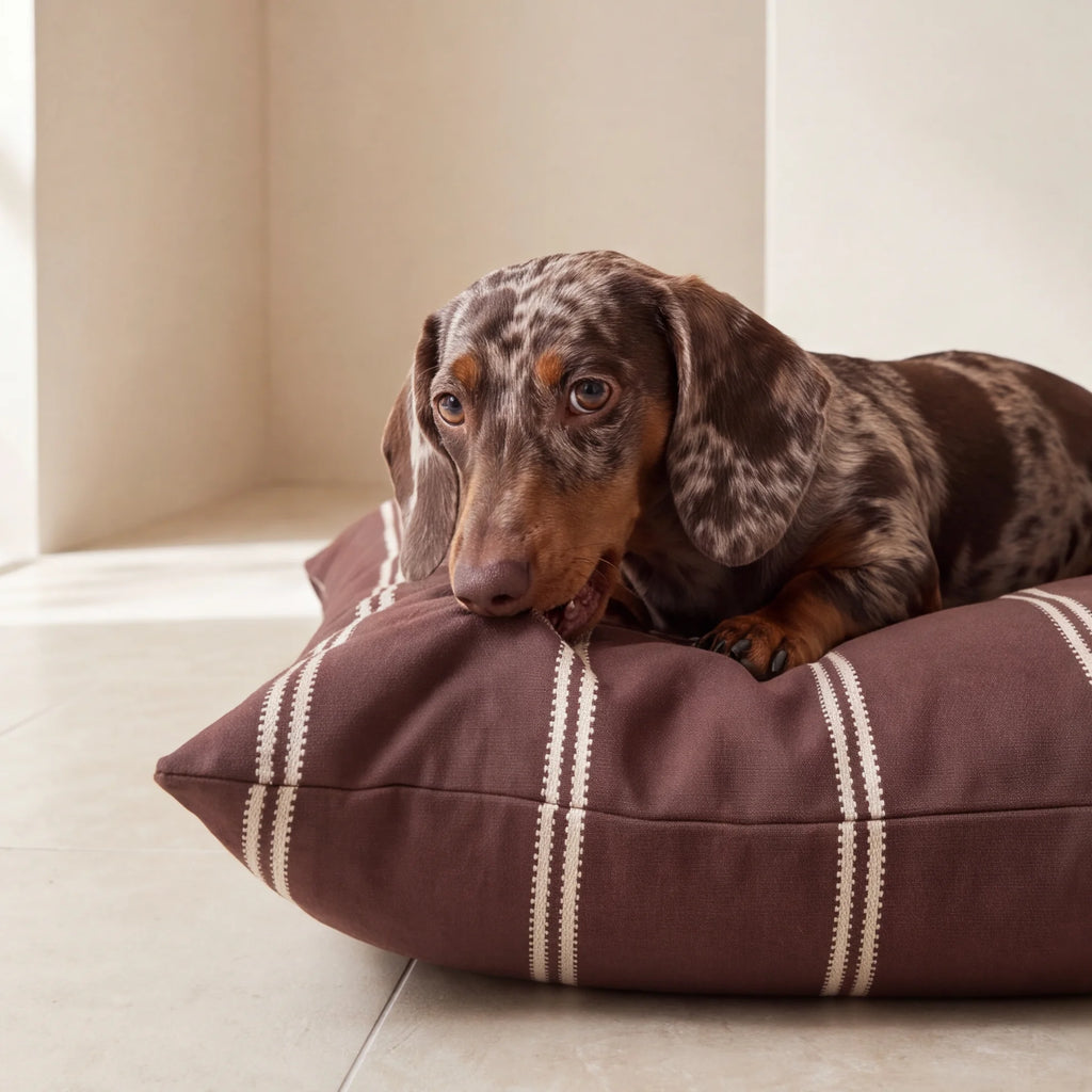Cama para mascotas desenfundable antimanchas Renali Burdeos