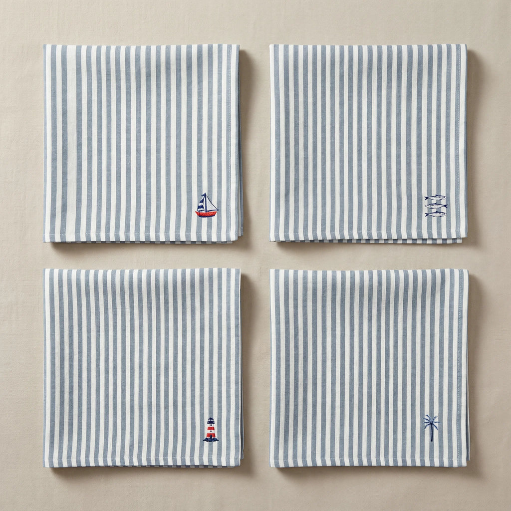 Pack de 4 unidades servilletas Rilen Marino