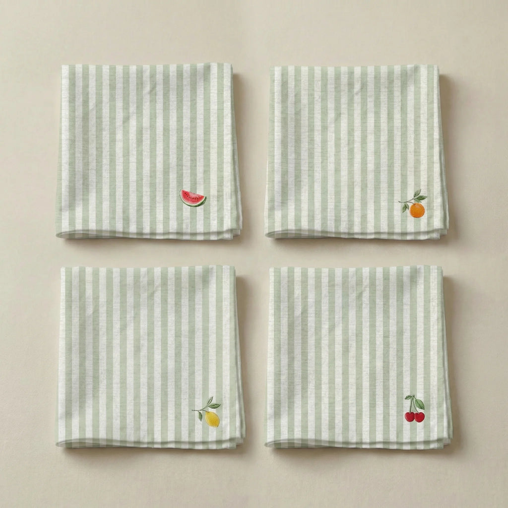Pack de 4 unidades servilletas Rilen Verde