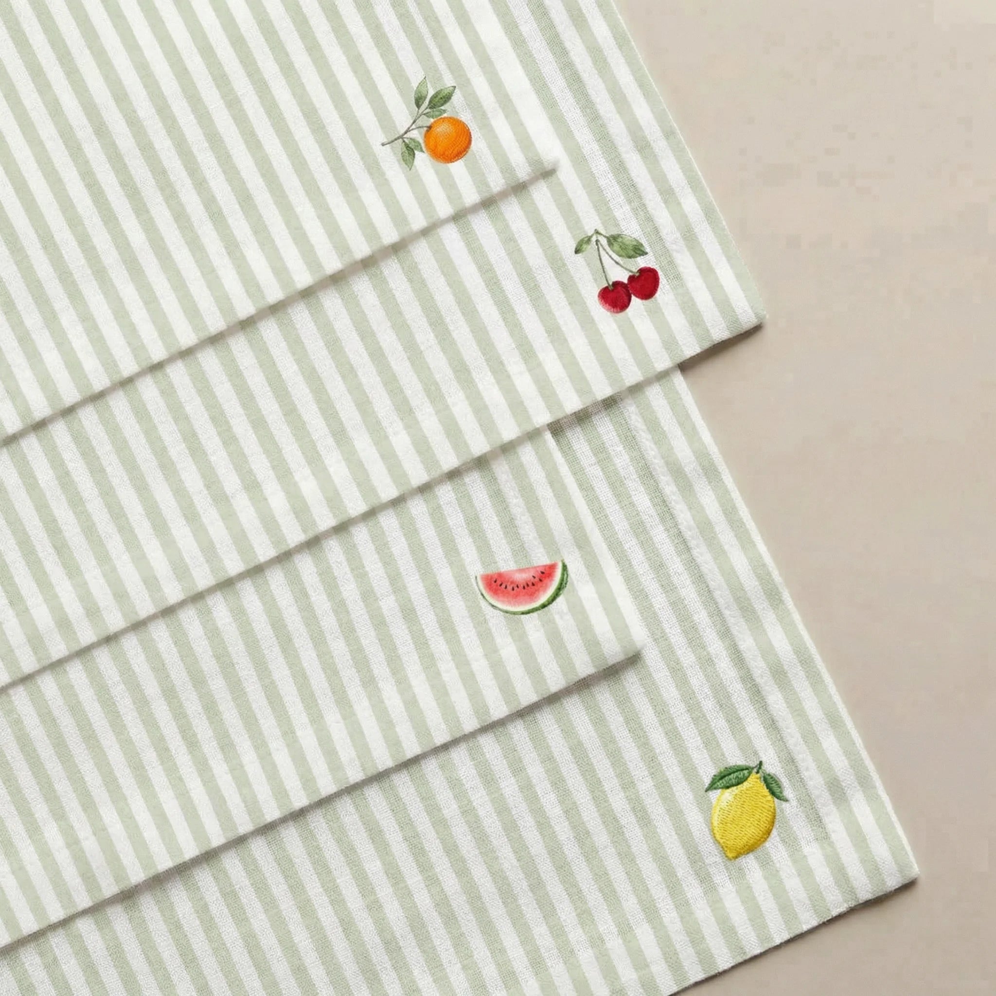 Pack de 4 unidades servilletas Rilen Verde
