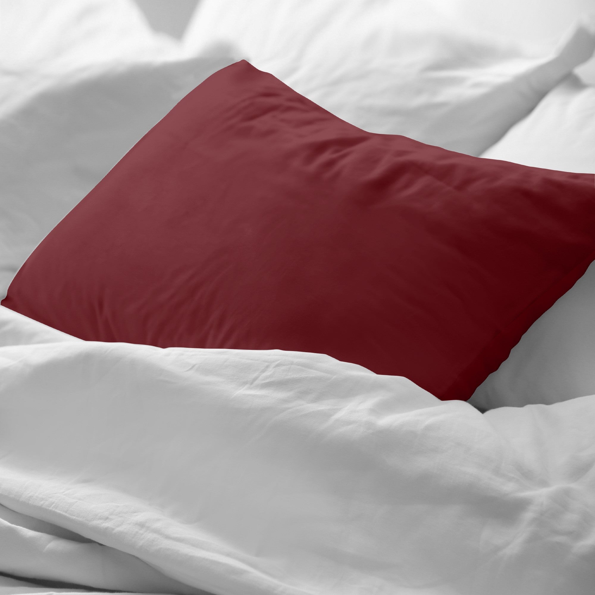 Funda de almohada Rojo Liso