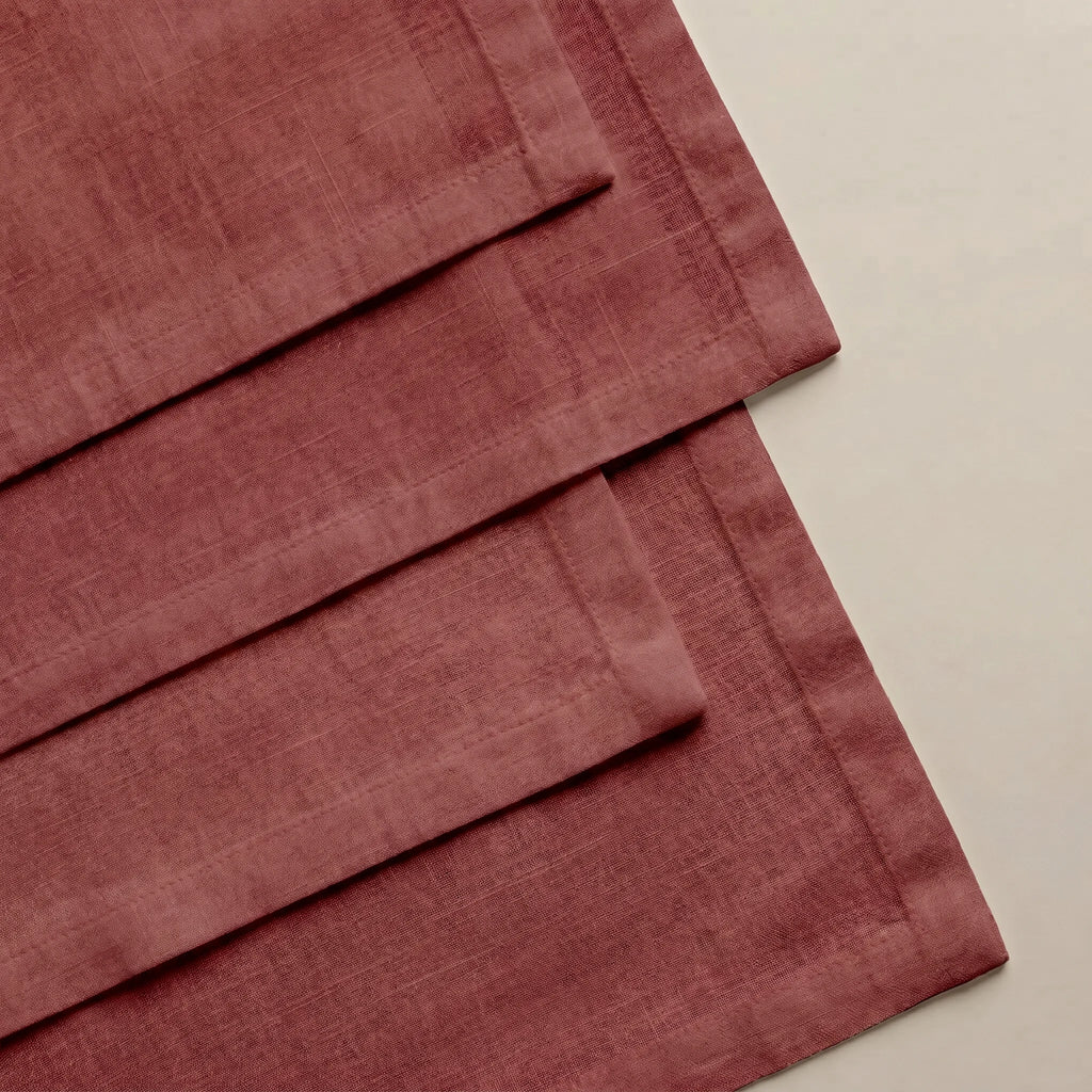 Servilletas algodón-lino pack de 2 unidades Liso Rojo