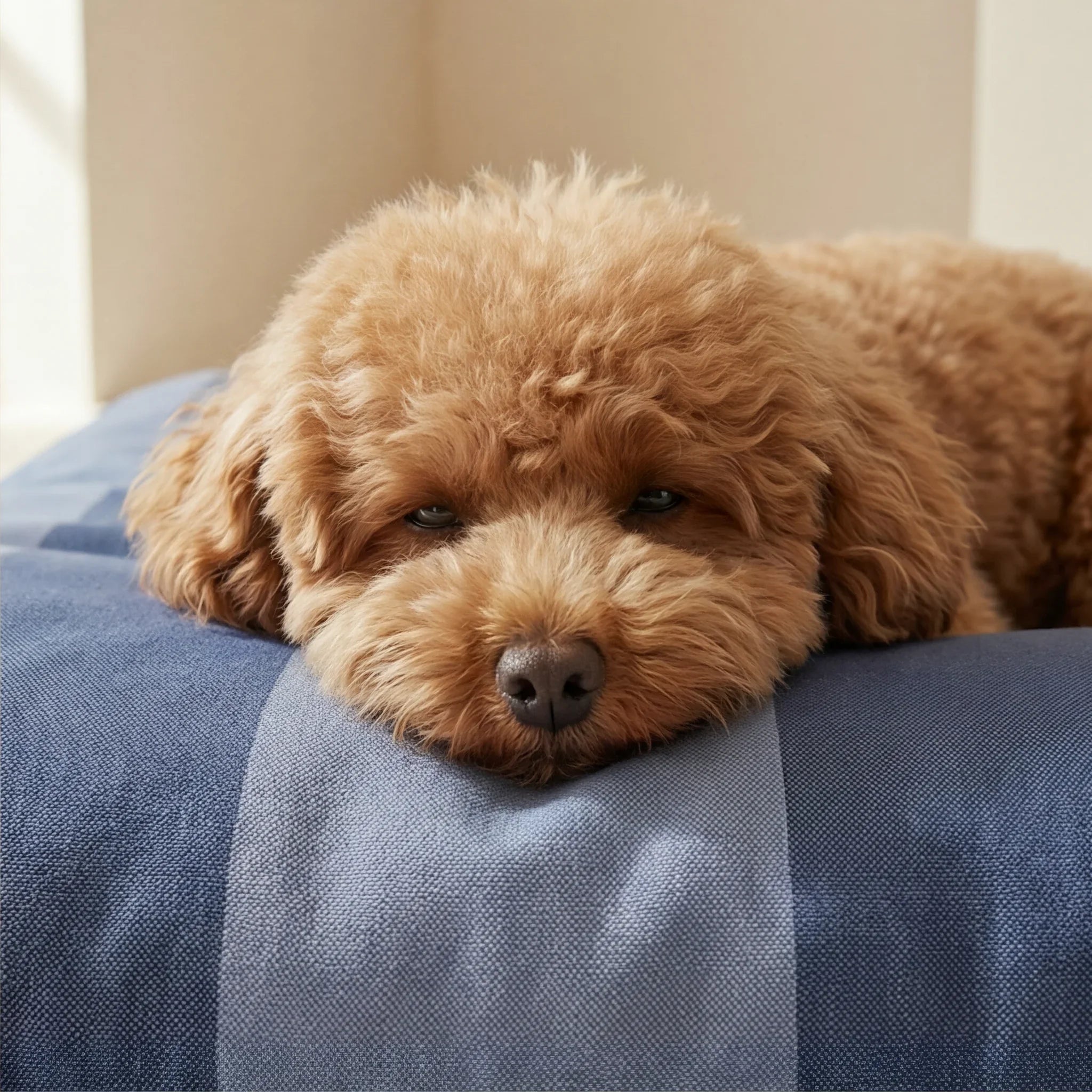 Cama para mascotas desenfundable antimanchas Romani Azul