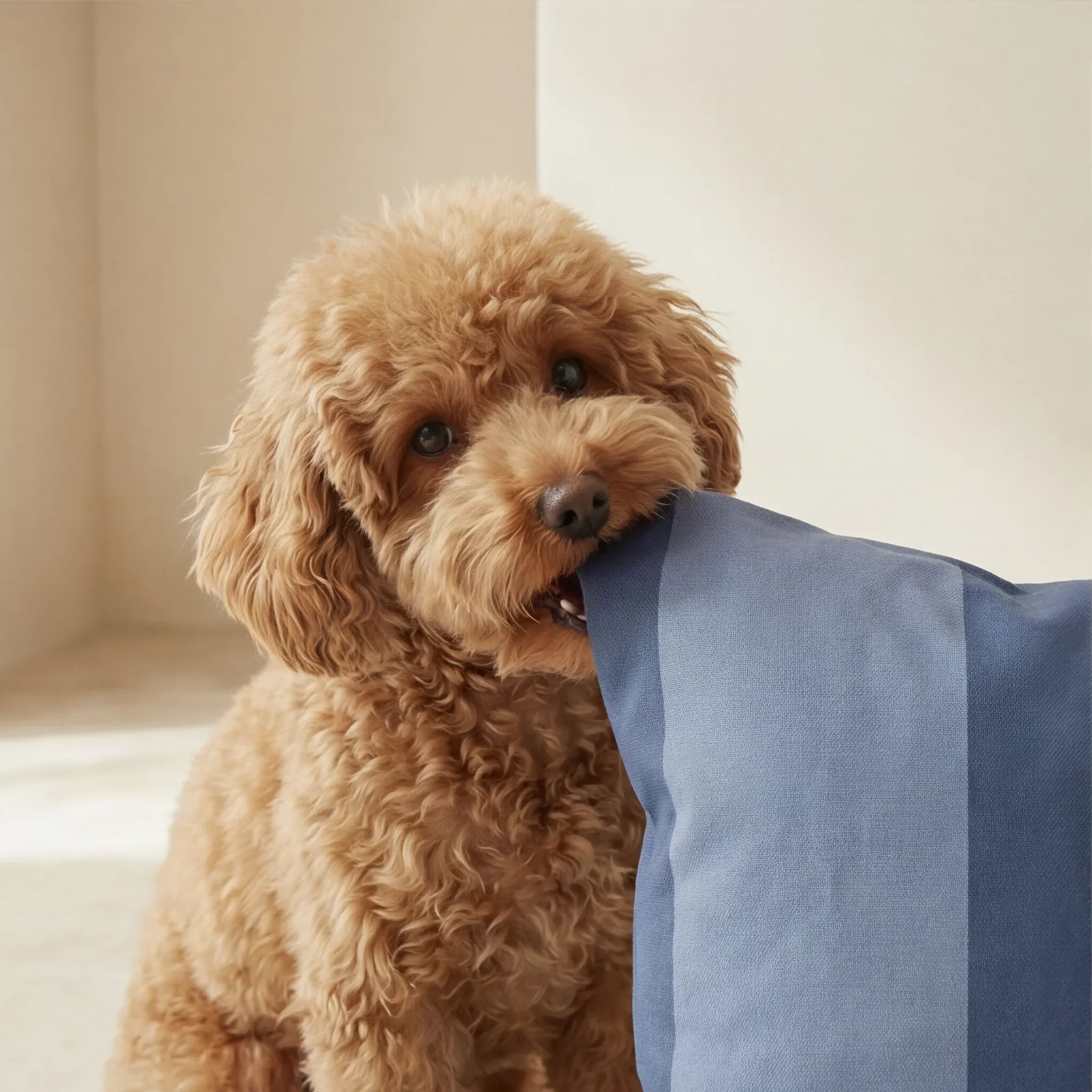 Cama para mascotas desenfundable antimanchas Romani Azul