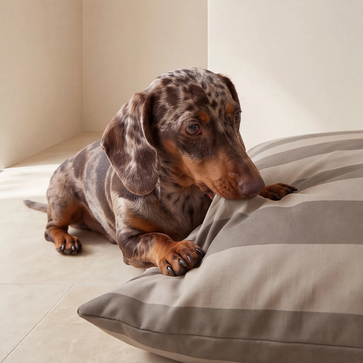 Funda para cama de mascota antimanchas Romani Marron