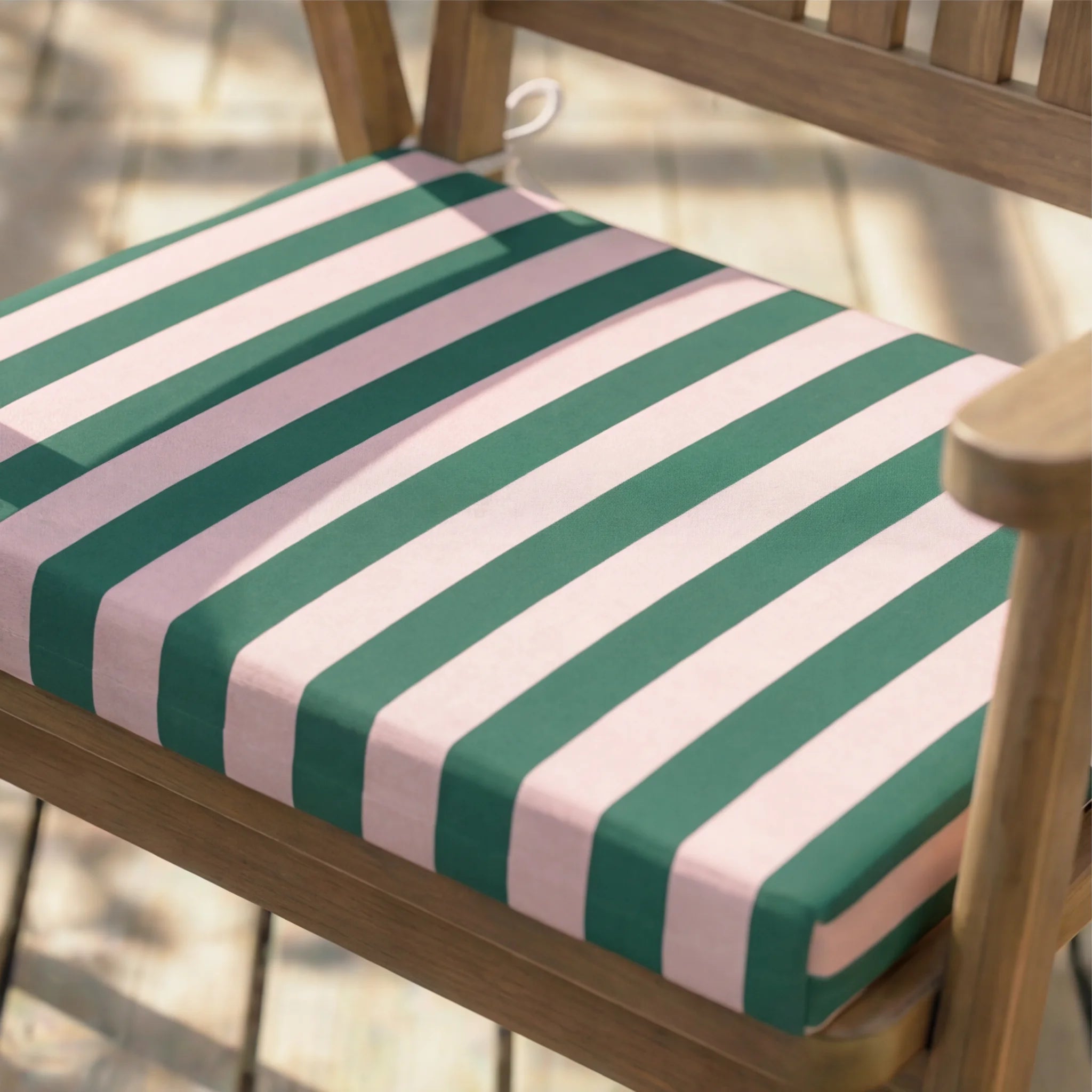 Cojín para asiento acolchado Maglia Rosa y Musgo 40x40x5 cm