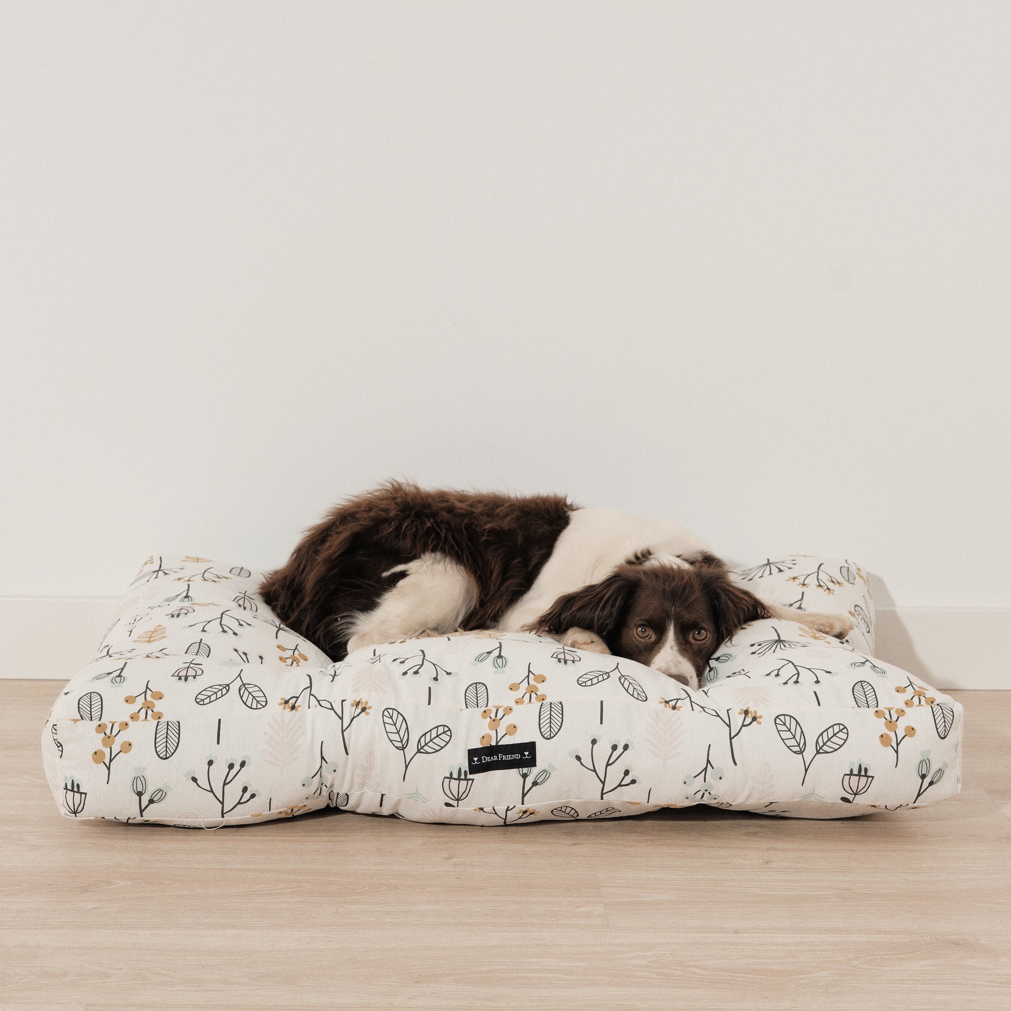 Cama para perros y gatos gruesa y acolchada 100% algodón antimanchas para mascotas Santorini Red