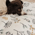 Cama para perros y gatos gruesa y acolchada 100% algodón antimanchas para mascotas Santorini Red