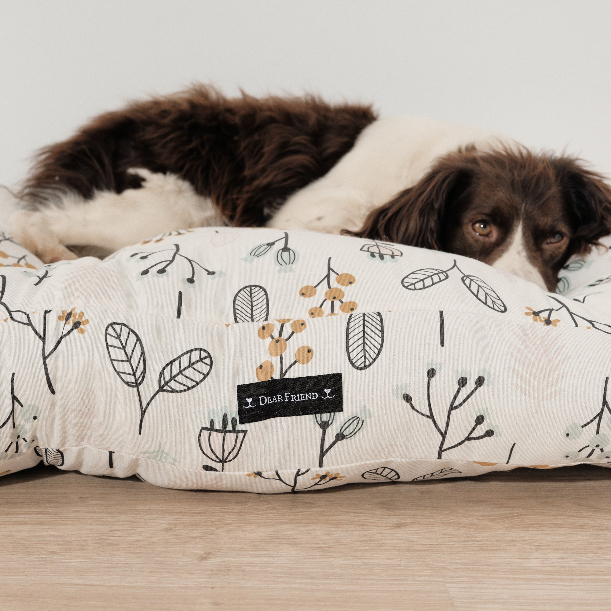 Cama para perros y gatos gruesa y acolchada 100% algodón antimanchas para mascotas Santorini Red