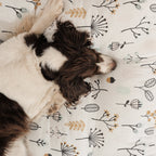 Cama para perros y gatos gruesa y acolchada 100% algodón antimanchas para mascotas Santorini Red