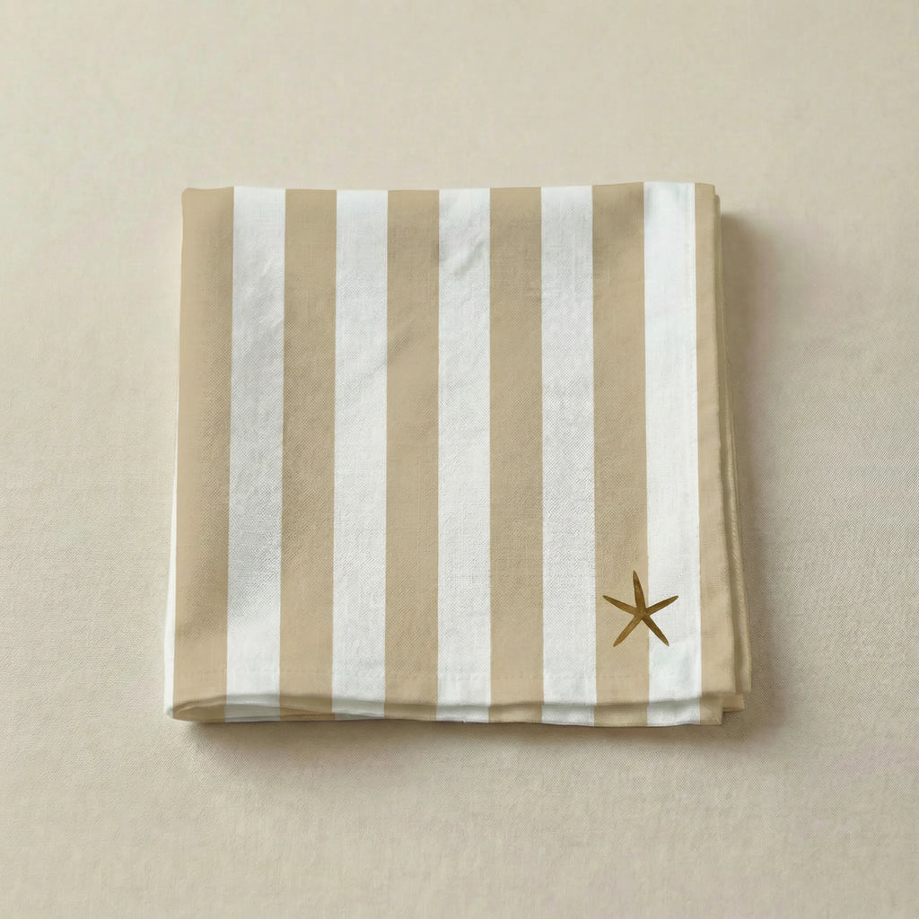 Pack de 4 unidades servilletas Seleni Ocre