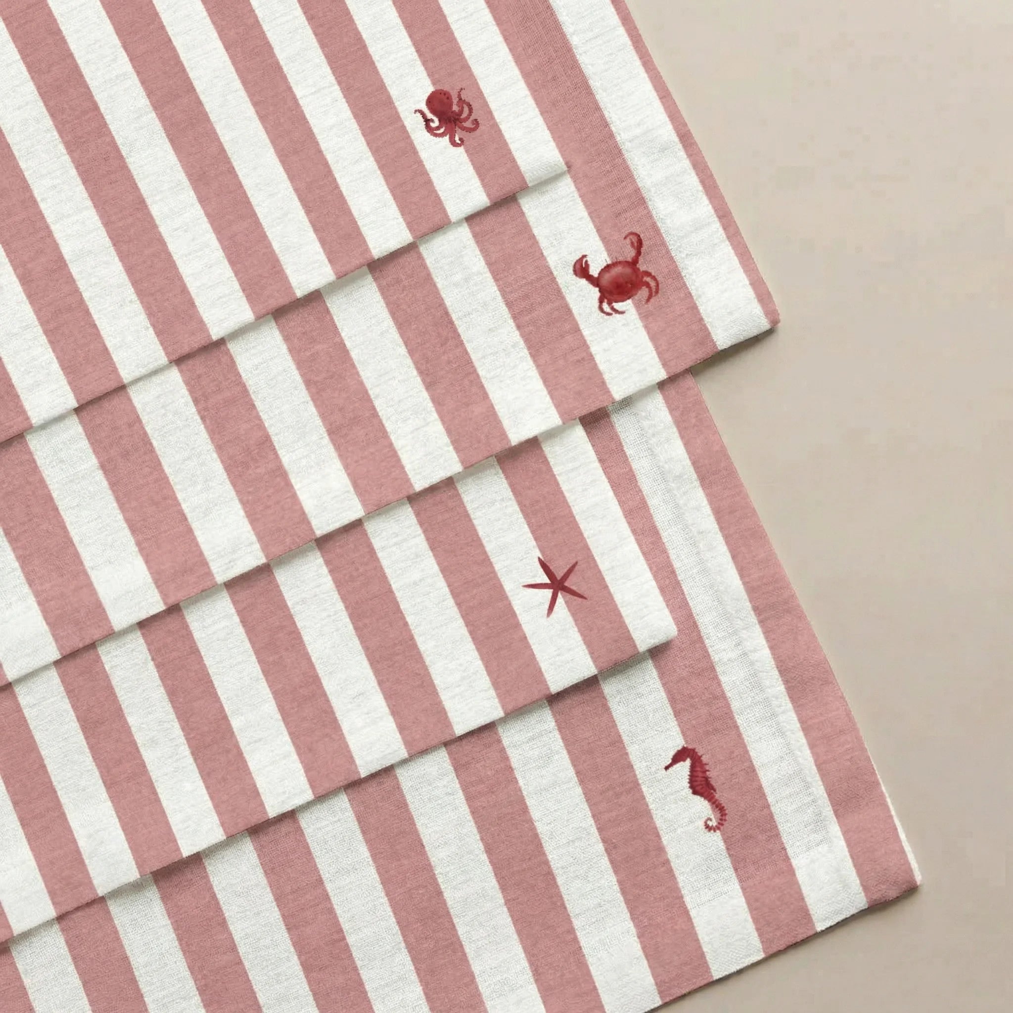 Pack de 4 unidades servilletas Seleni Rojo