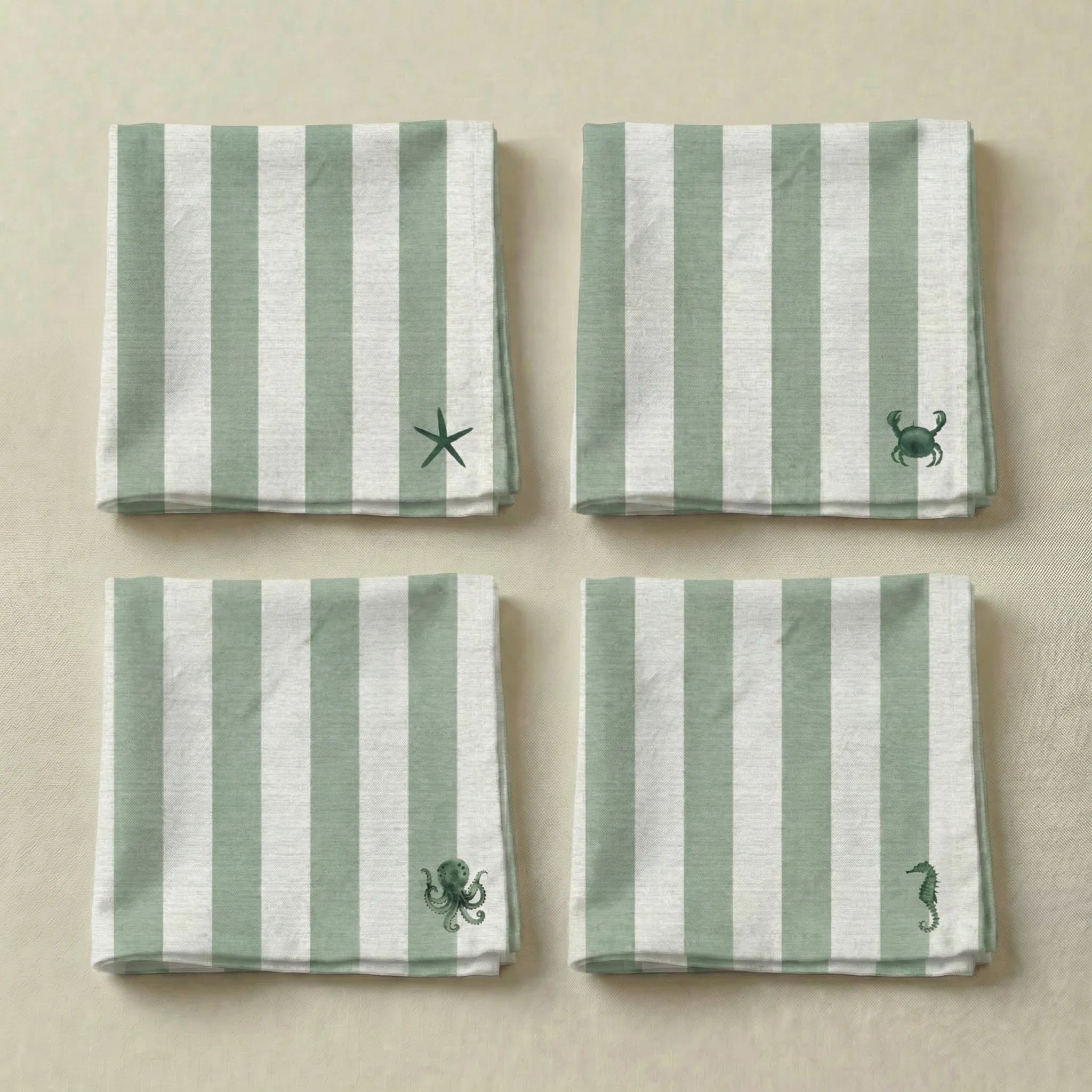 Pack de 4 unidades servilletas Seleni Verde