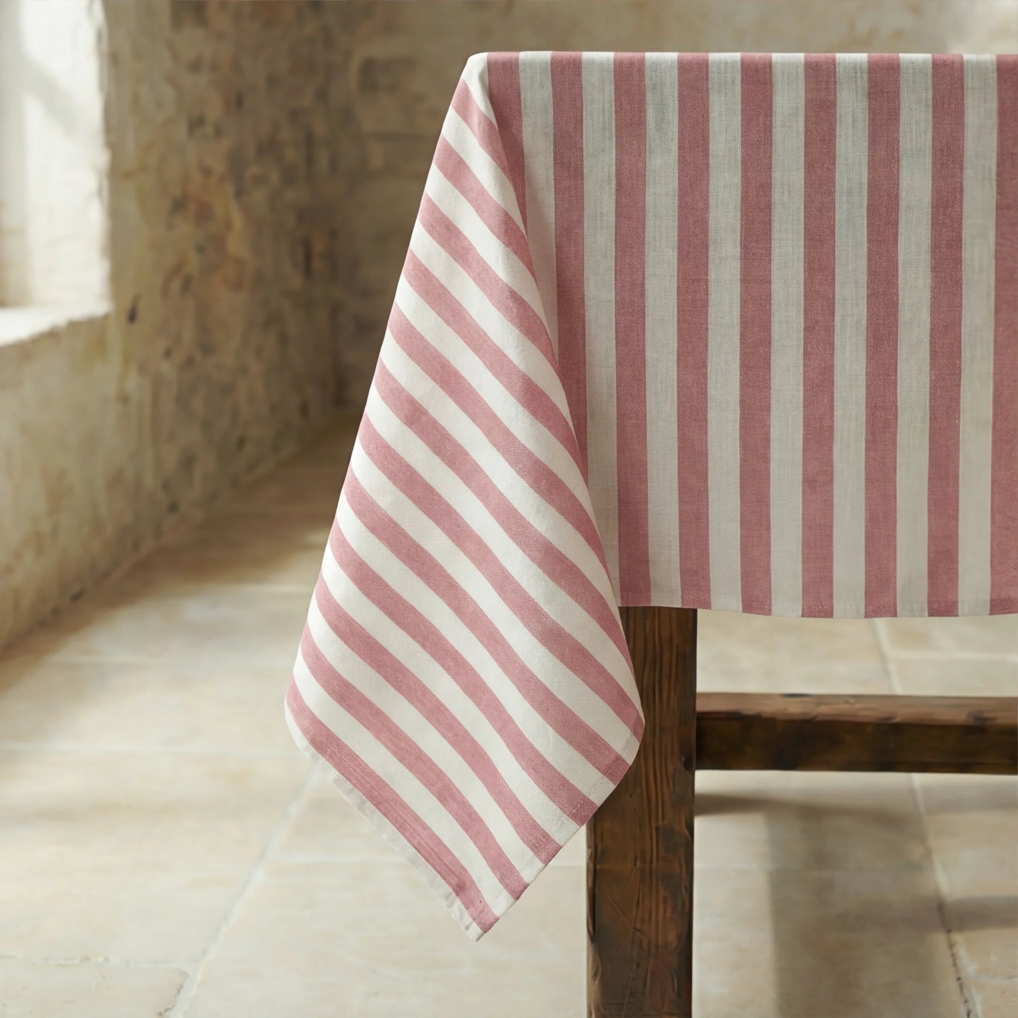 Mantel antimanchas 100% algodón Seleni Rojo