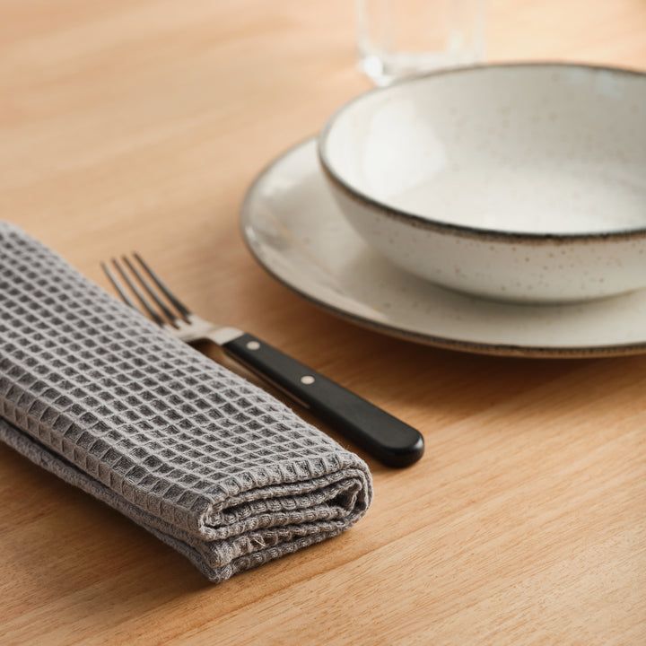 Pack of 2 Waffle Ultimate Gray napkins 45x45 cm