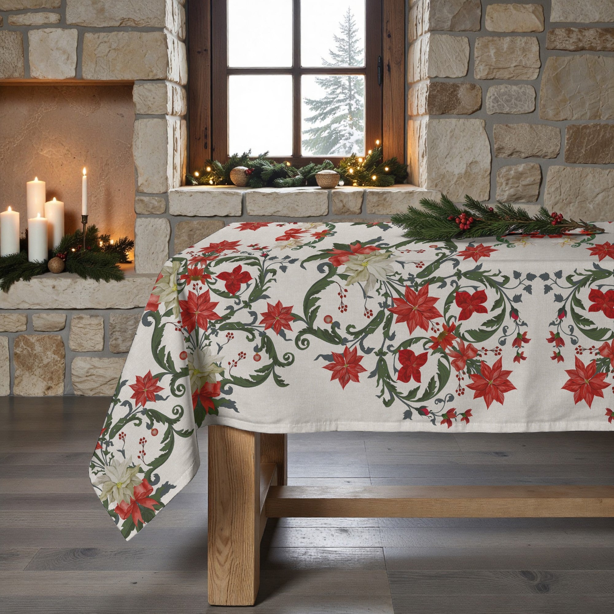 Mantel antimanchas Christmas Symetric
