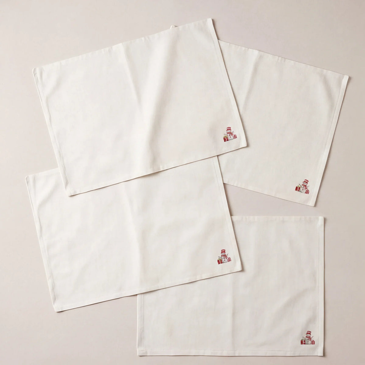 Mantel individual antimanchas pack 4 unidades Snowman