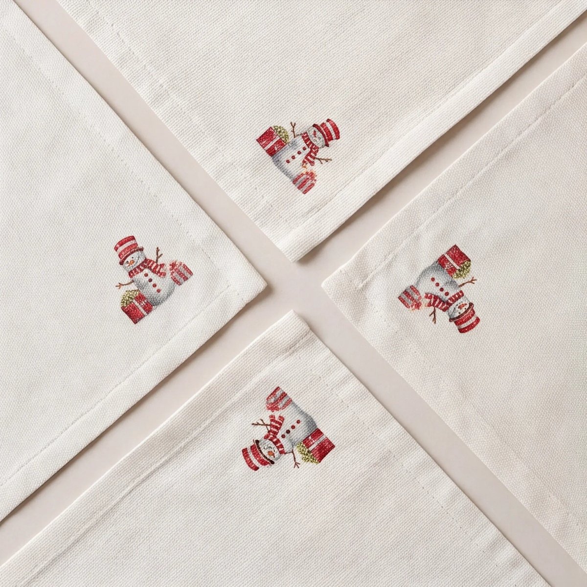 Mantel individual antimanchas pack 4 unidades Snowman
