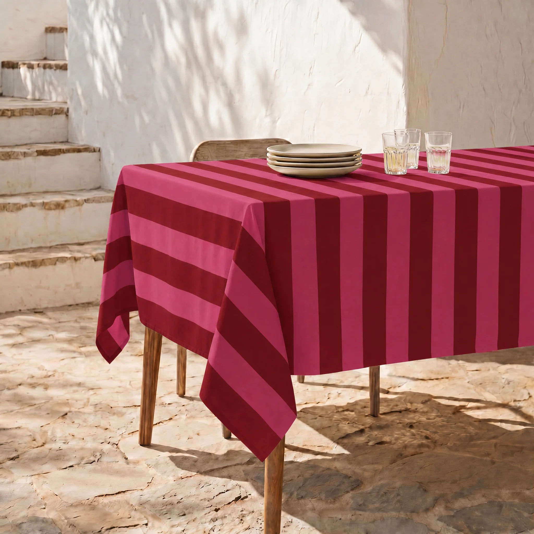 Tovaglia antimacchia 100% cotone Summer Stripes