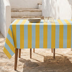 Fleckabweisende Tischdecke 100% Baumwolle Summer Stripes 2