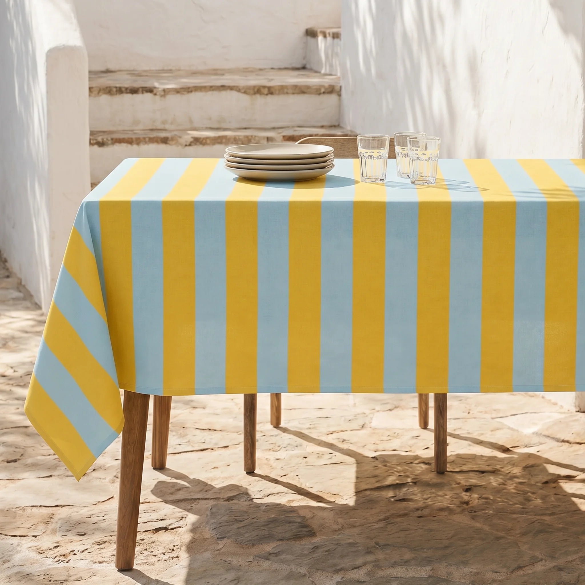Tovaglia antimacchia 100% cotone Summer Stripes 2