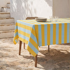 Fleckabweisende Tischdecke 100% Baumwolle Summer Stripes 2