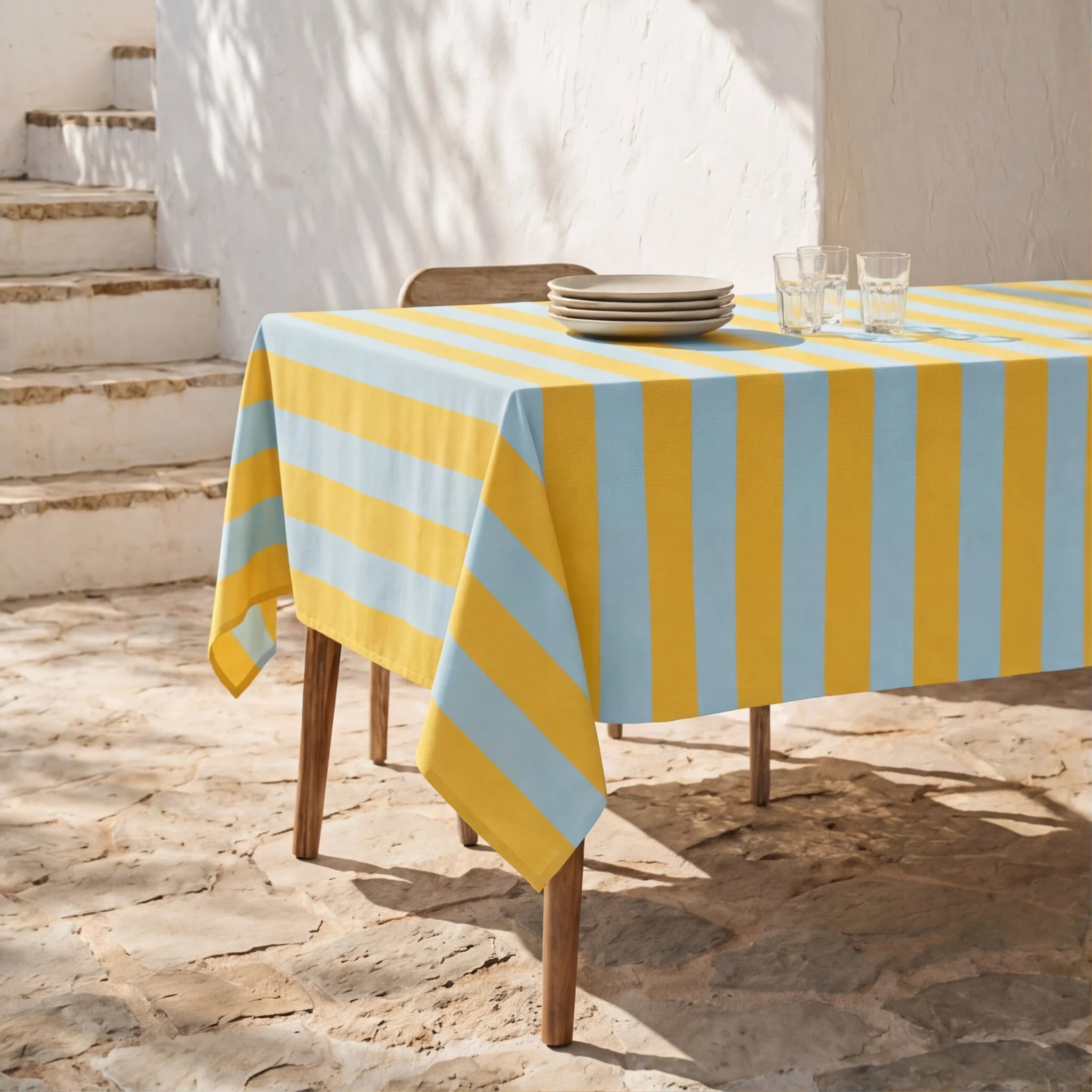 Tovaglia antimacchia 100% cotone Summer Stripes 2