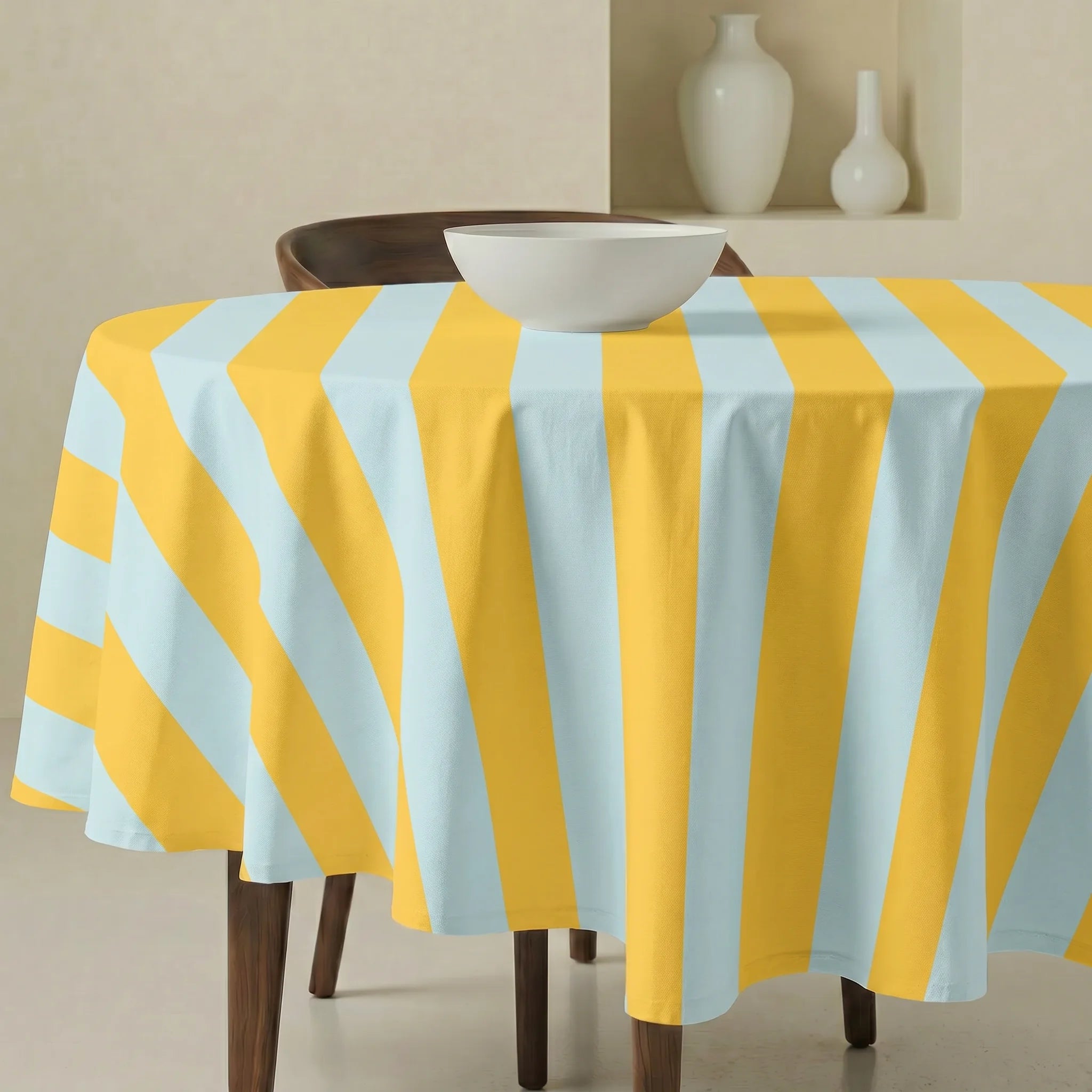 Mantel redondo antimanchas Summer Stripes 2