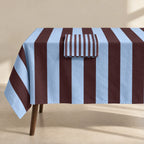 Mantel resinado antimanchas 100% algodón Romani Choco