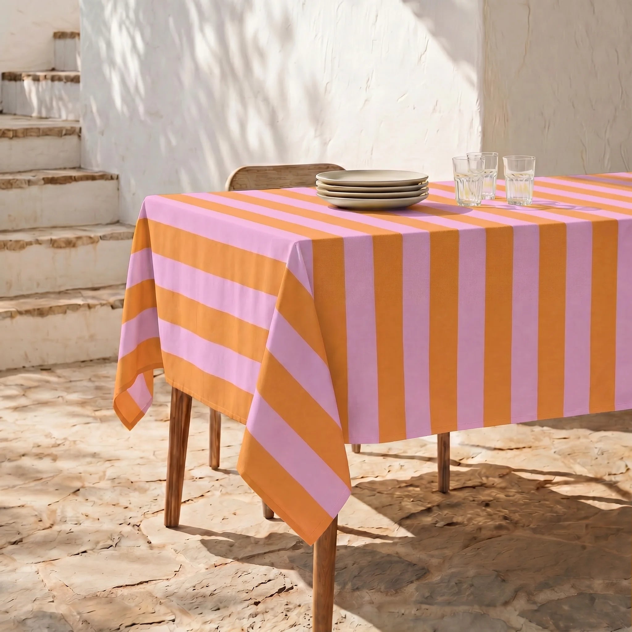 Tovaglia antimacchia 100% cotone Summer Stripes 4