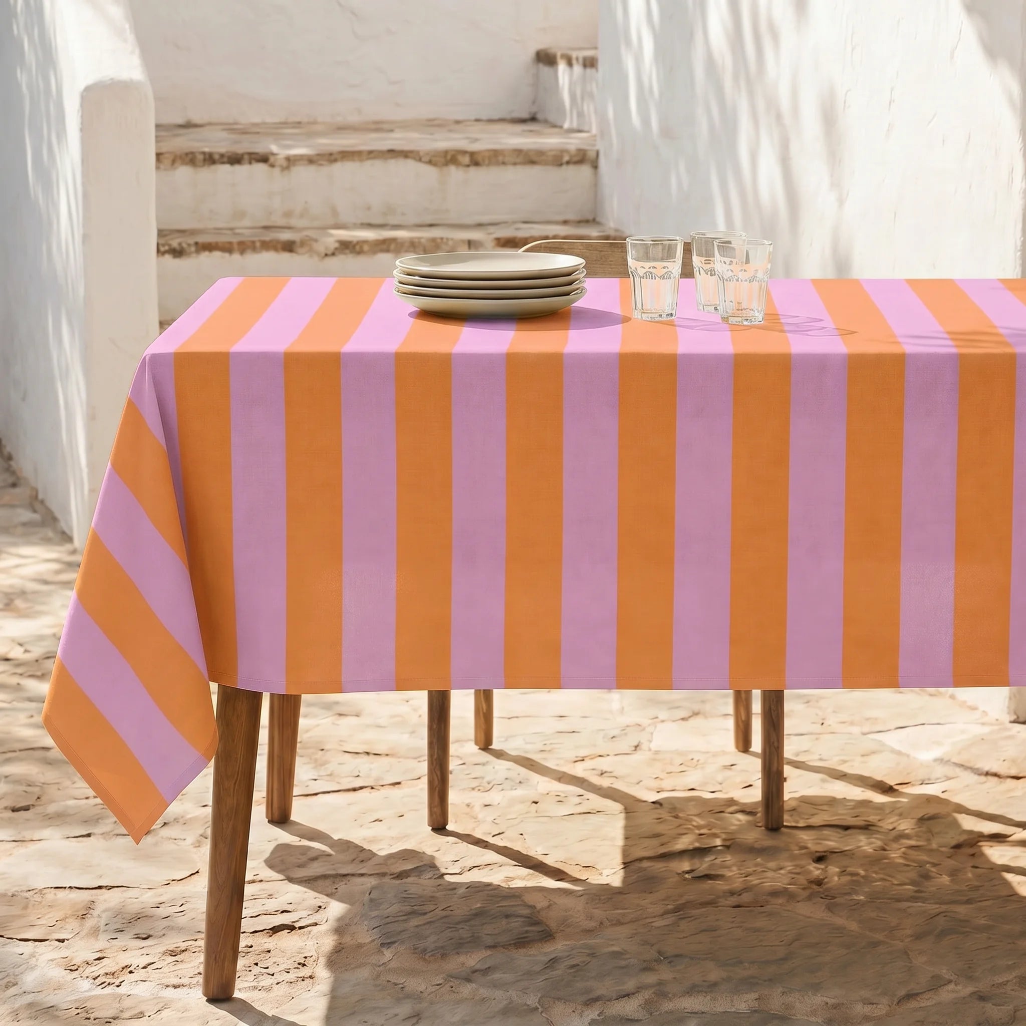 Tovaglia antimacchia 100% cotone Summer Stripes 4