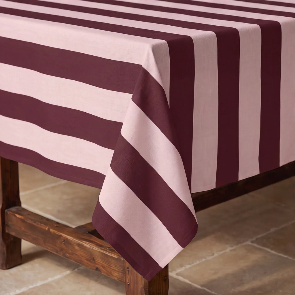 Mantel resinado antimanchas 100% algodón Summer Stripes 59