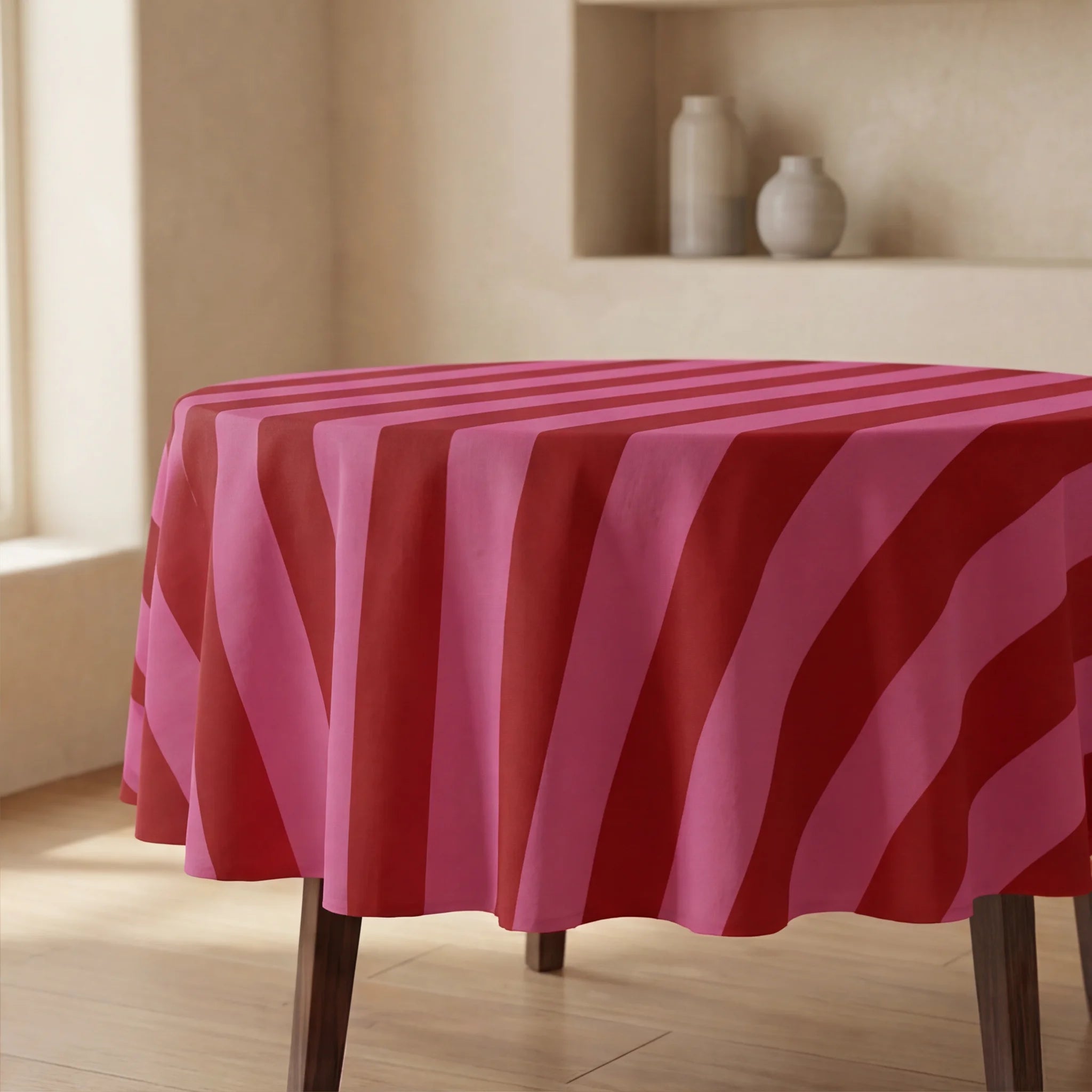 Mantel redondo antimanchas Summer Stripes