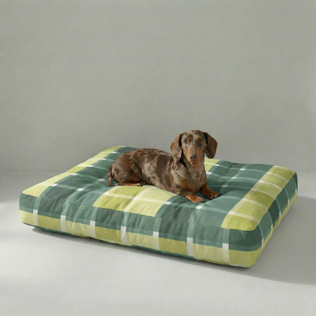 Cama para mascota gruesa y acolchada con acabado antimanchas Sutton Esmeralda