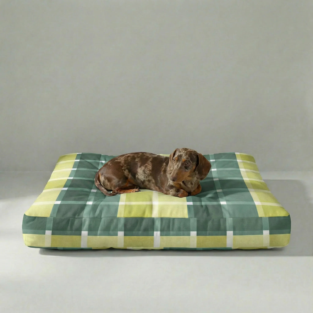 Cama para mascota gruesa y acolchada con acabado antimanchas Sutton Esmeralda