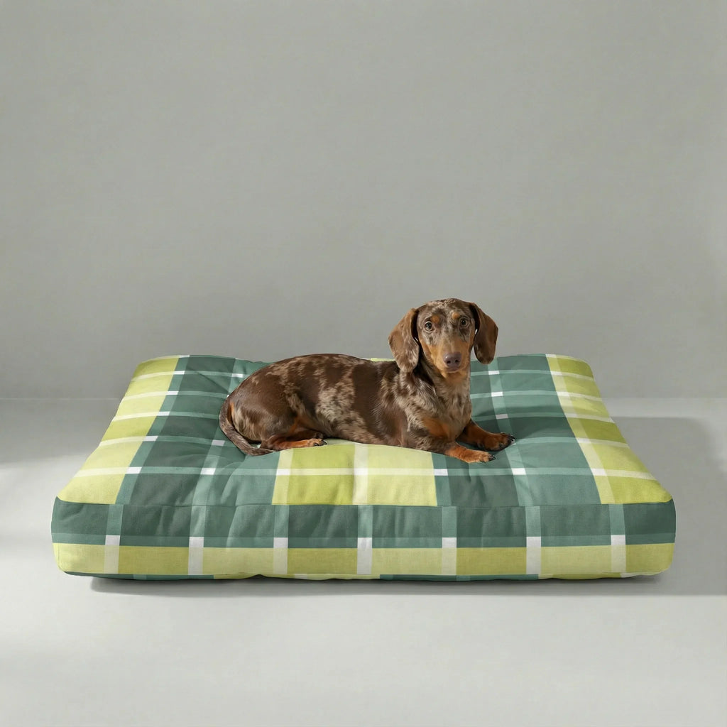Cama para mascota gruesa y acolchada con acabado antimanchas Sutton Esmeralda