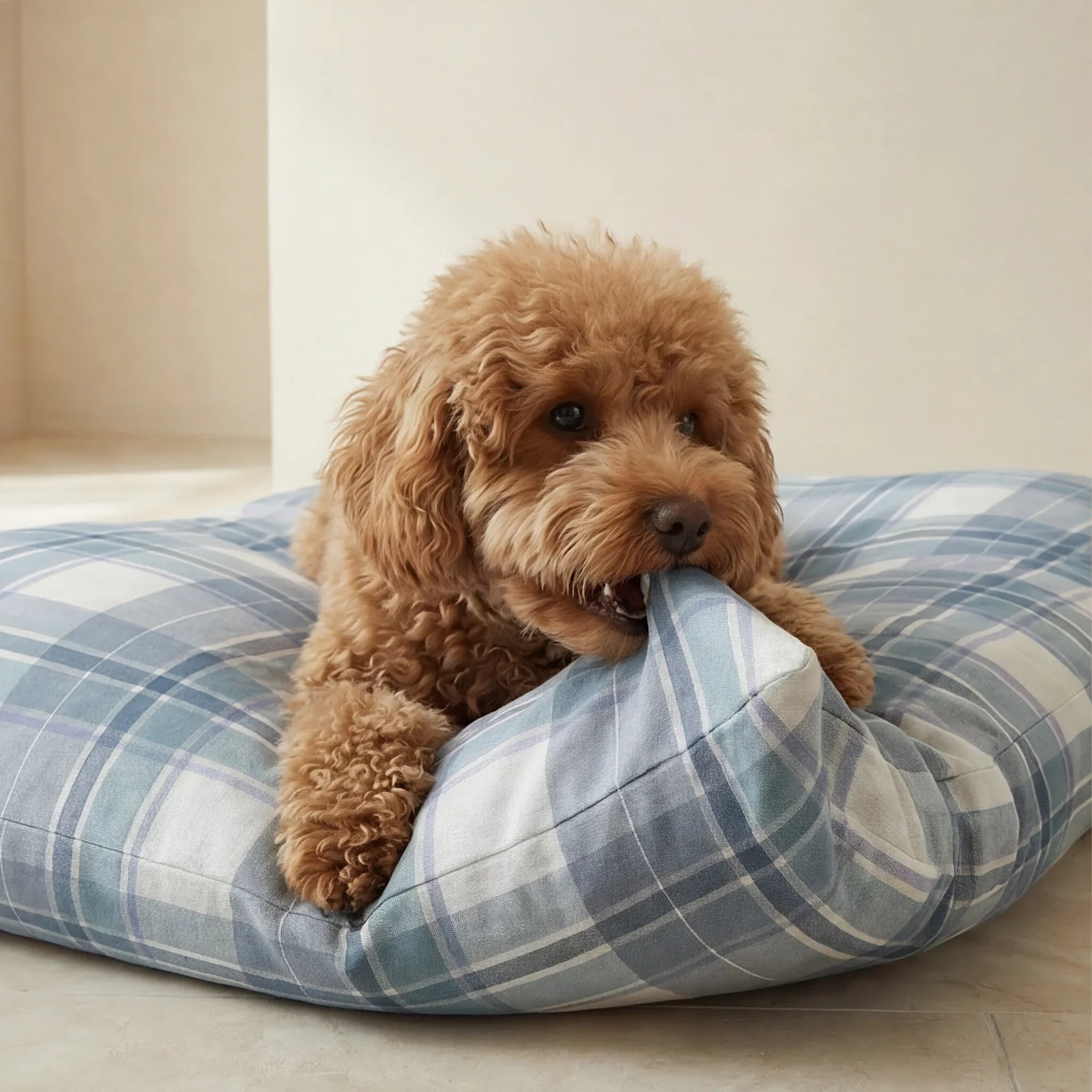 Funda para cama de mascota antimanchas Valdo Azul