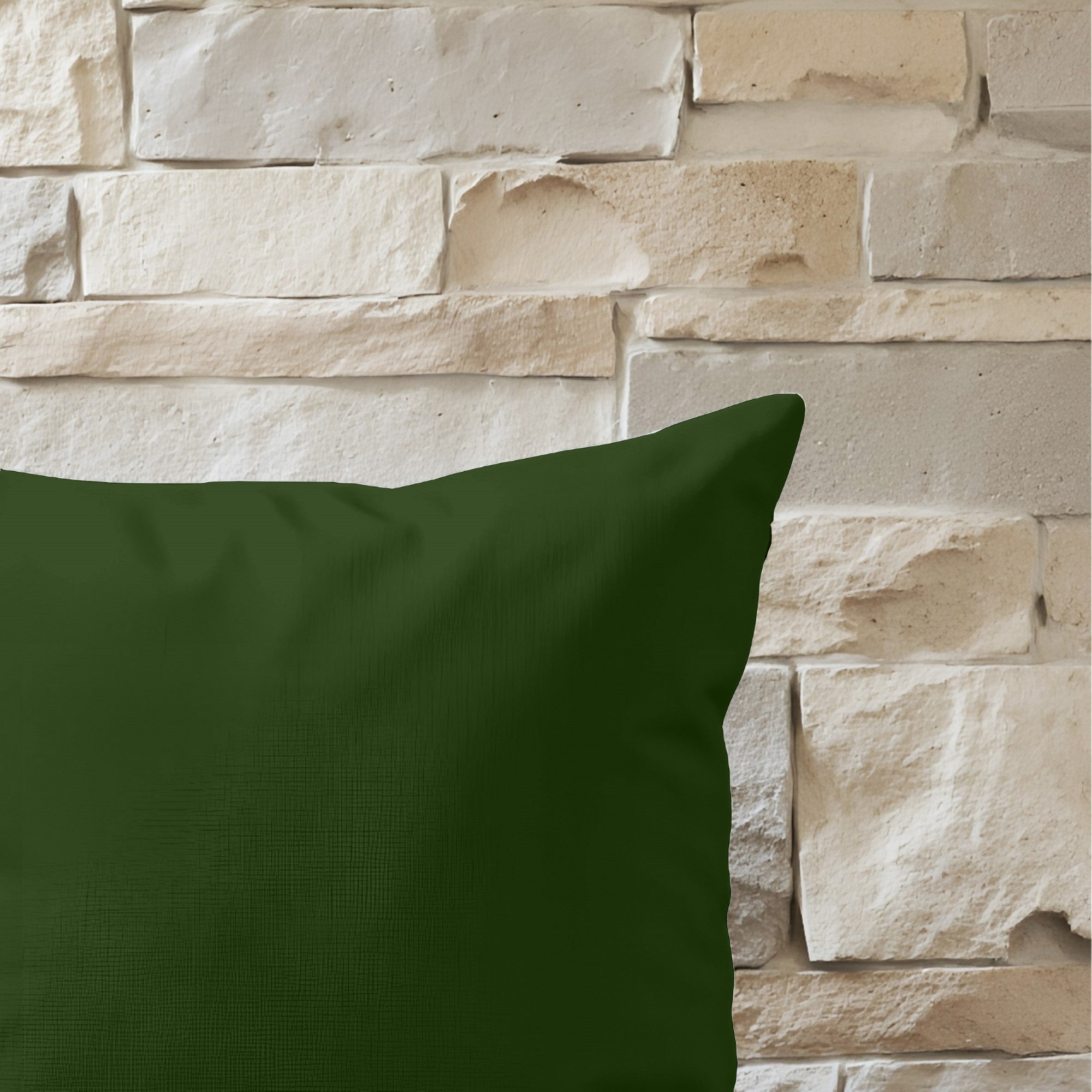 Funda de cojín 100% algodón Verde Liso 50x50 cm