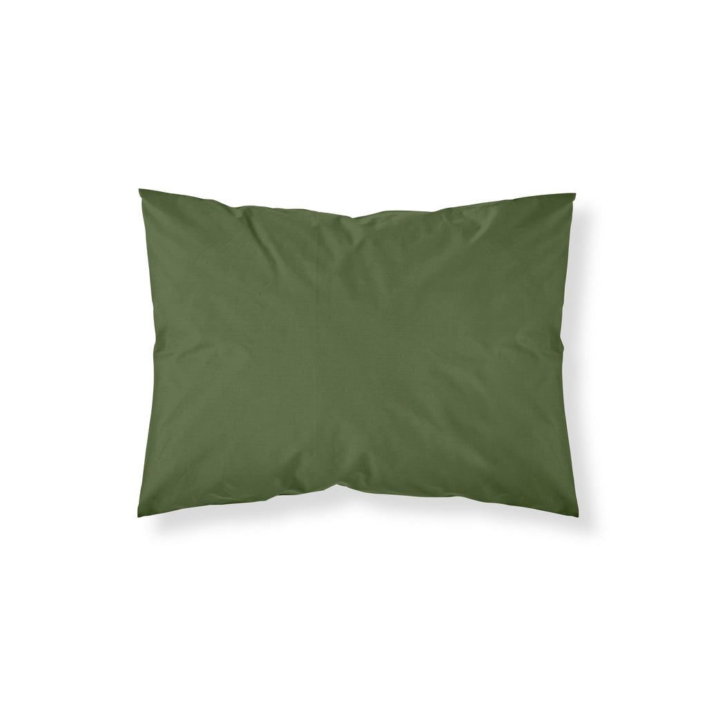 Funda de almohada 100% algodón Verde Liso